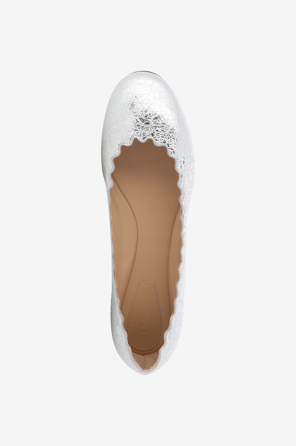 CHLOE Silberne Ballerinas in Craquelé-Optik Lauren Damen SILBER 5