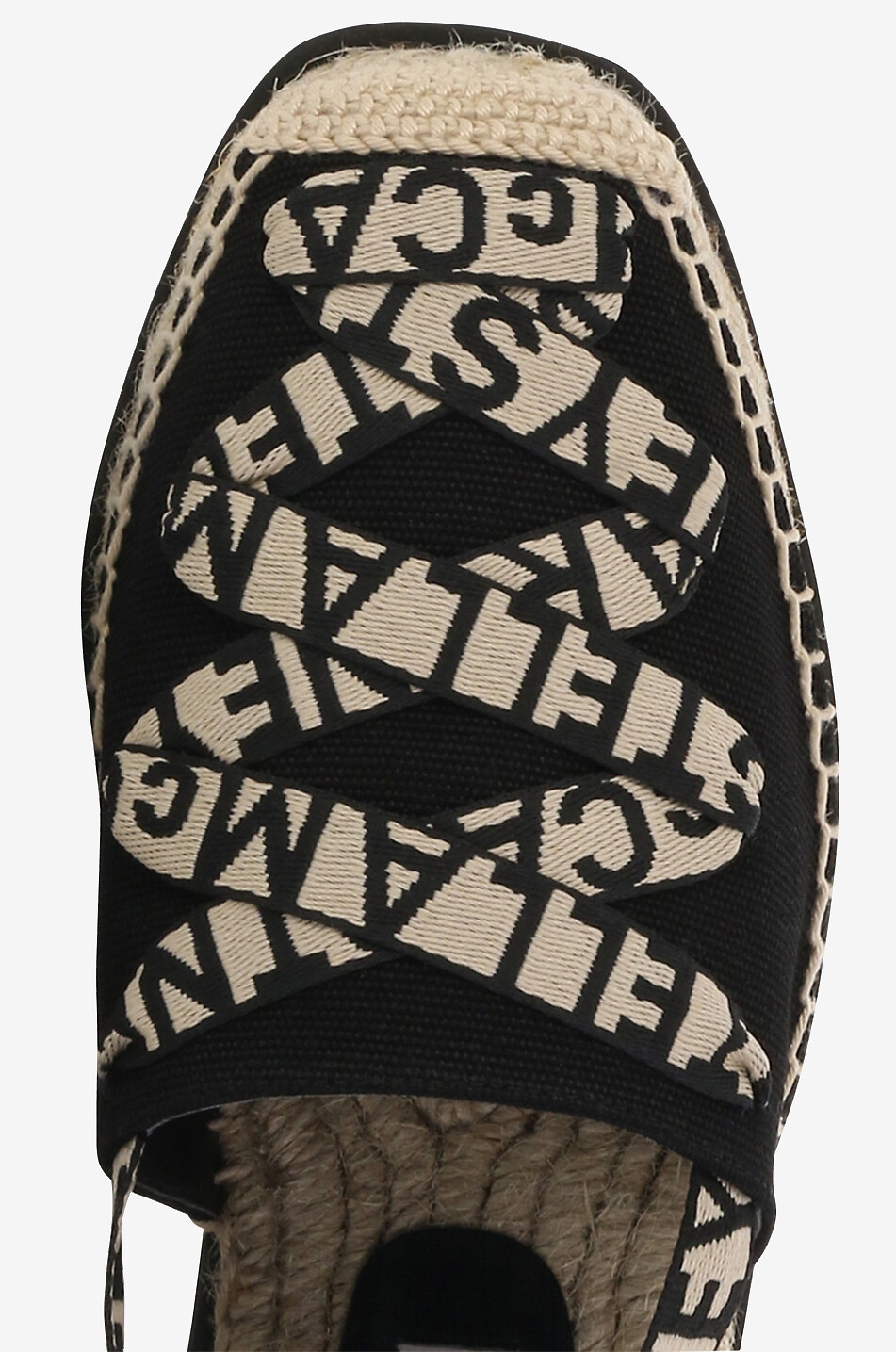 STELLA McCARTNEY Keil-Espadrilles aus Bio-Baumwolle Gaia Damen SCHWARZ 5