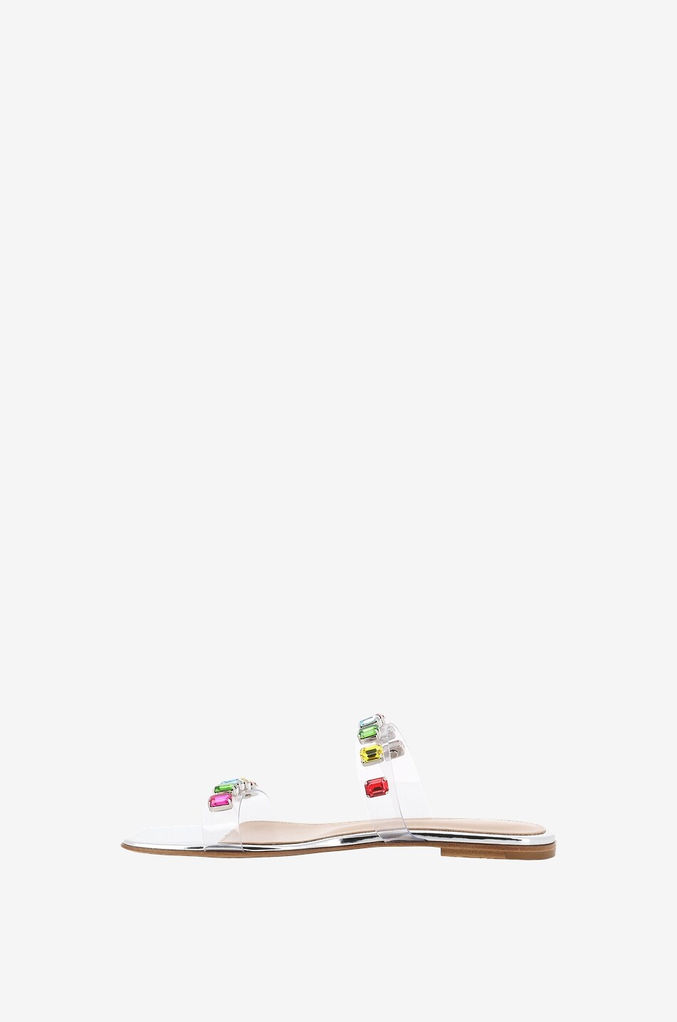 GIANVITO ROSSI Mules plates ouvertes en plexiglas Atomic Gem Femme MULTICOLORE 3