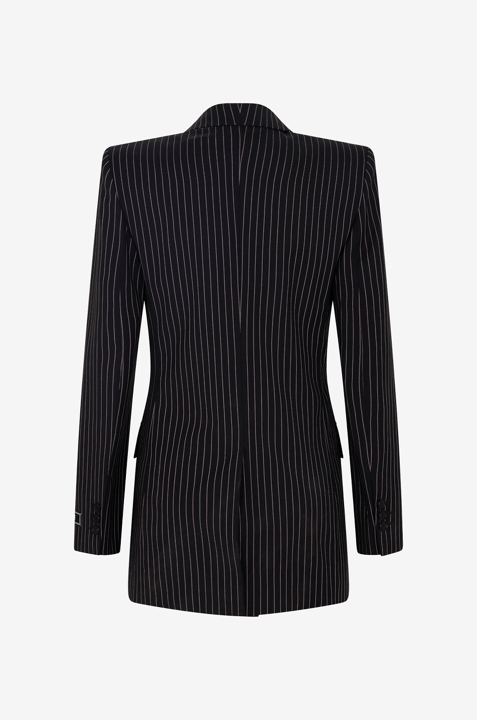 VERSACE Einreihiger taillierter Nadelstreifen-Blazer Damen SCHWARZ 2