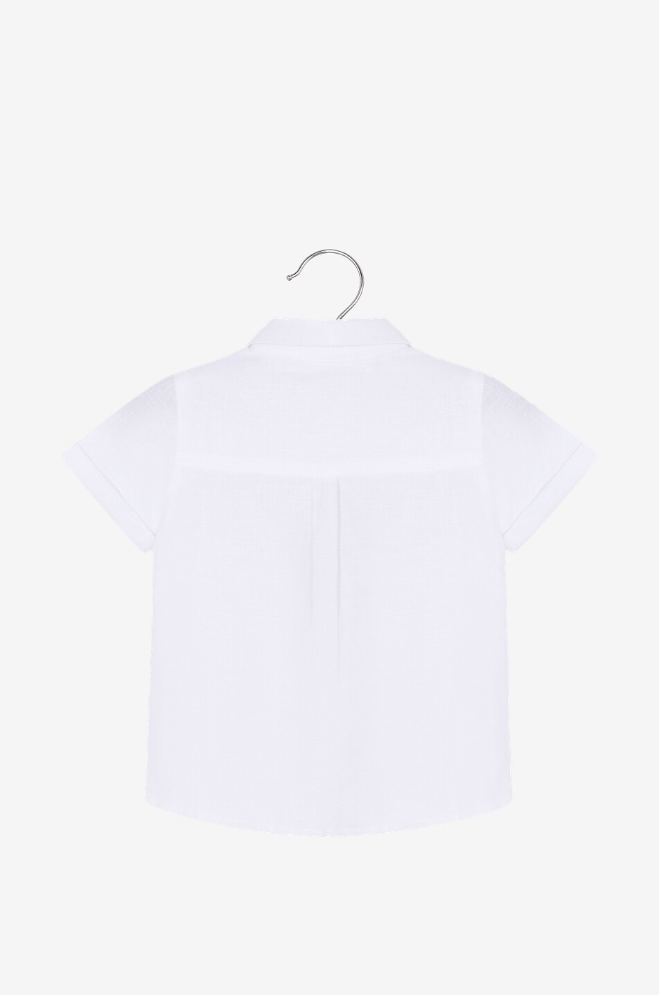 TARTINE ET CHOCOLAT Linen short-sleeved baby shirt Baby WHITE 2