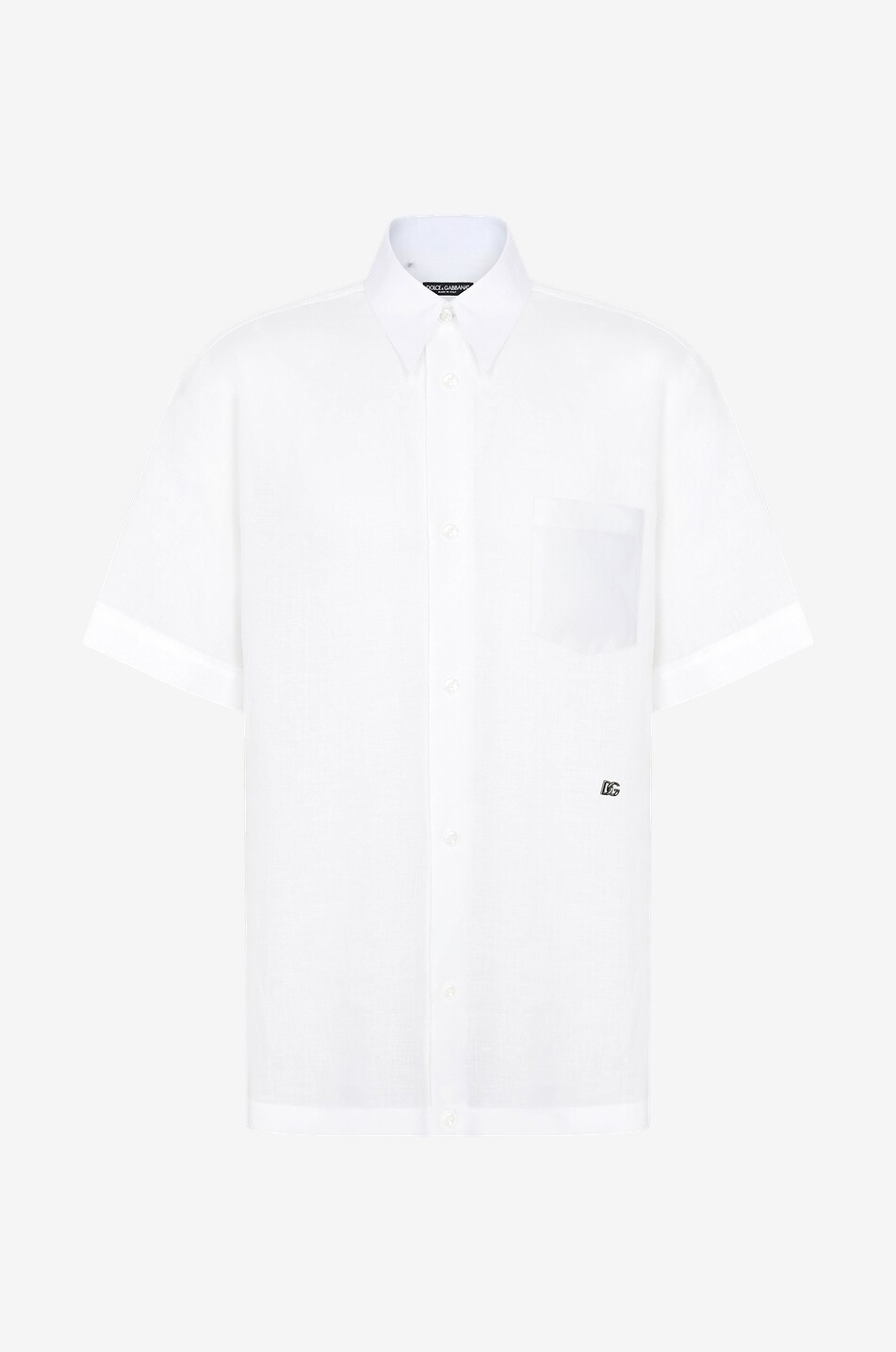 Chemise en lin à manches courtes DG
