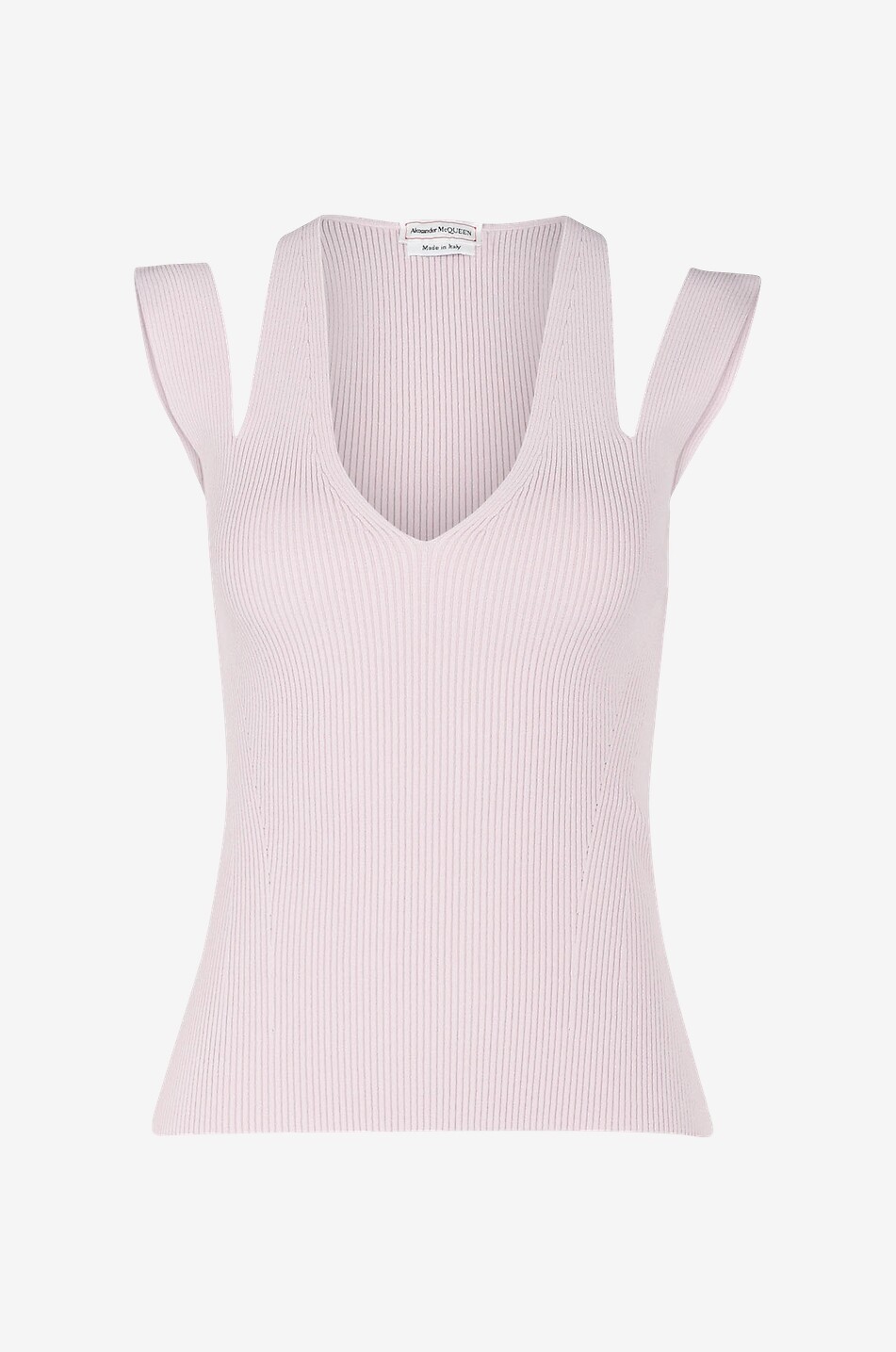 Rippstrick-Tanktop Slashed