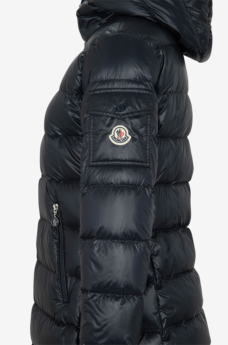 MONCLER Glements mid-length hooded down jacket Women DARK BLUE 3