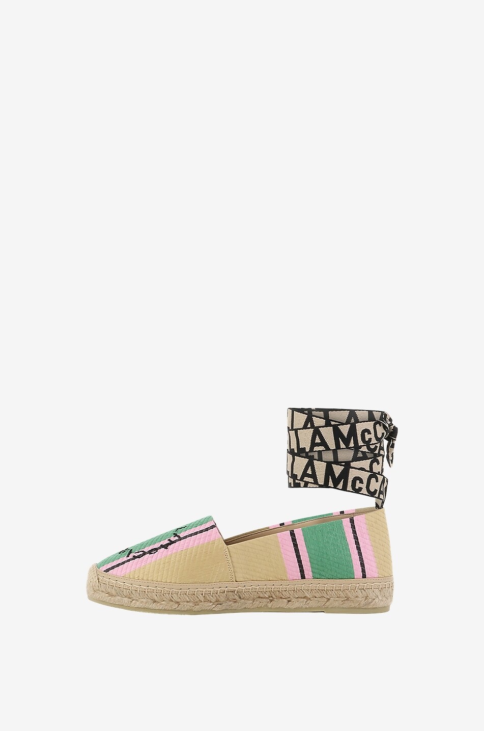 Espadrilles plates tressées à rayures Gaia