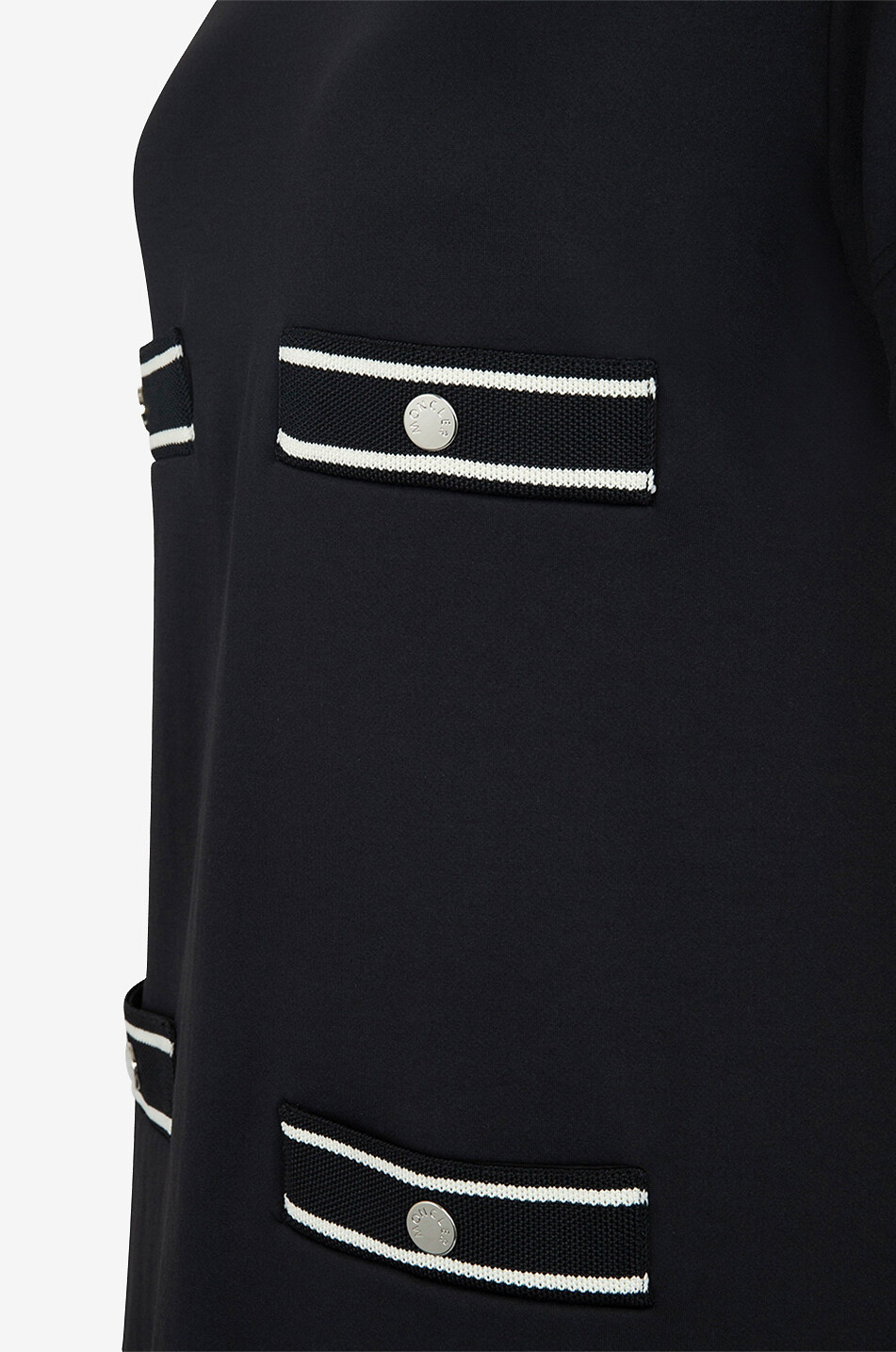 MONCLER Minikleid aus Jersey in Tweed-Kleid-Stil Damen SCHWARZ 3