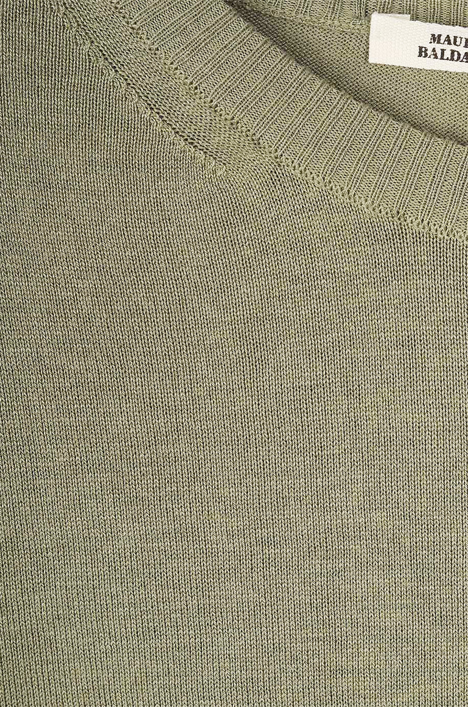 Pullover mit Rundhalsausschnitt aus Seide und Baumwolle