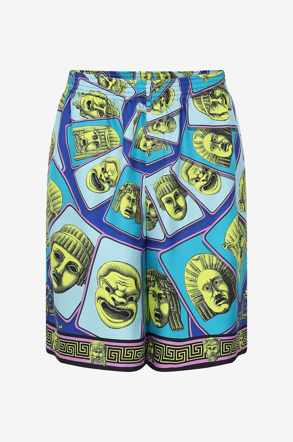 VERSACE Seidentwill-Shorts mit Print Le Maschere Herren BUNT 1