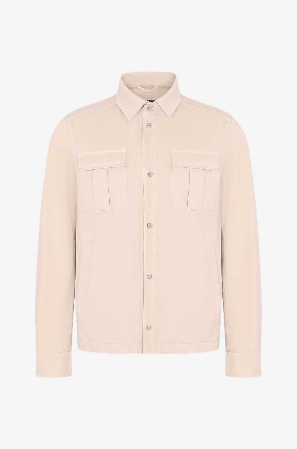 Hemdjacke aus Baumwolle und Leinen Garment Dyed