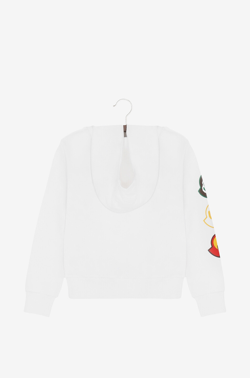 MONCLER Scout badge printed boy's hooded sweatshirt Boy WHITE 2