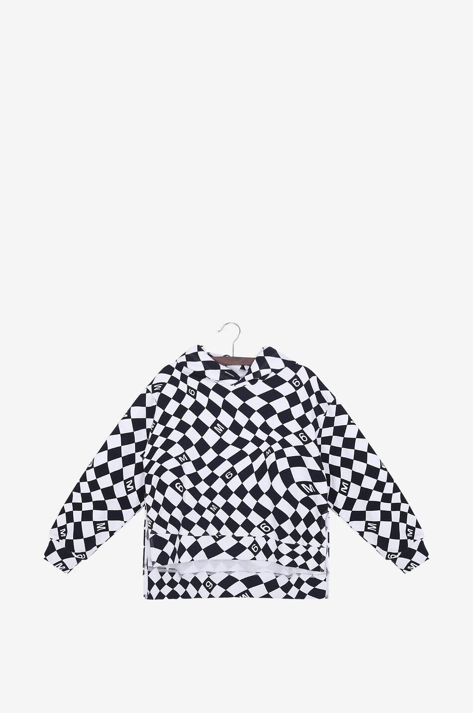 Sweat-shirt garçon à capuche MM6 Checkerboard