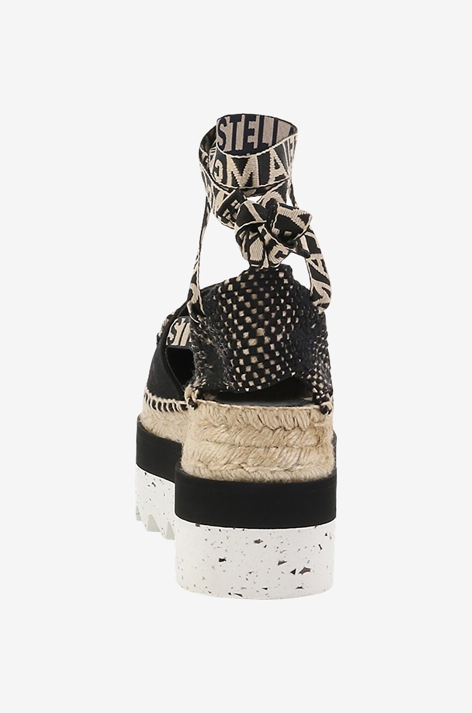 STELLA McCARTNEY Keil-Espadrilles aus Bio-Baumwolle Gaia Damen SCHWARZ 4