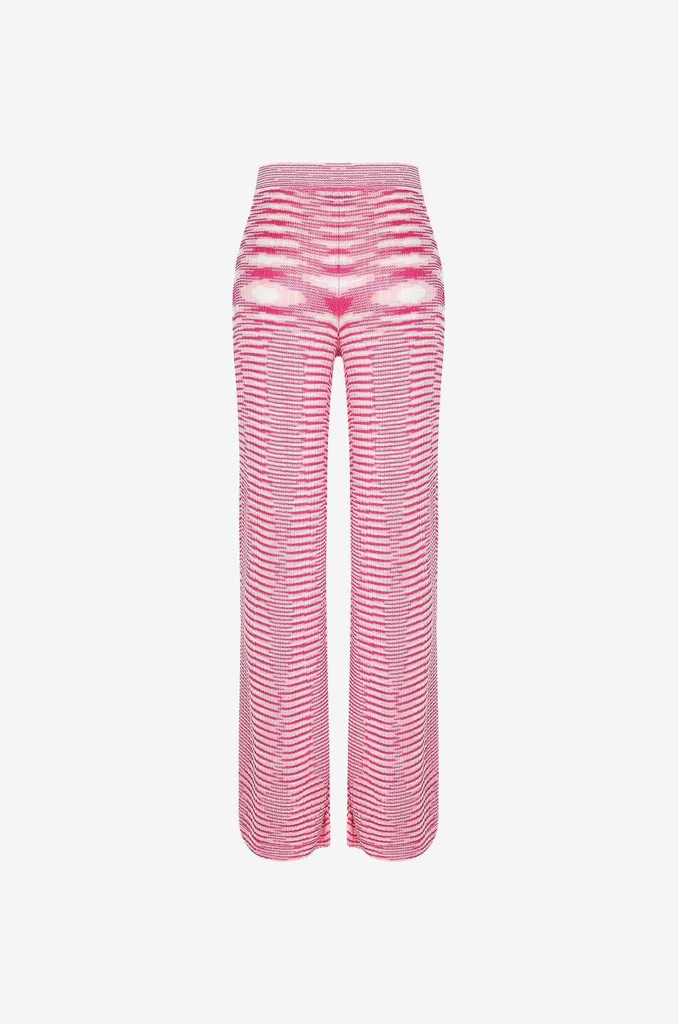 Weite Strick-Hose mit Streifen