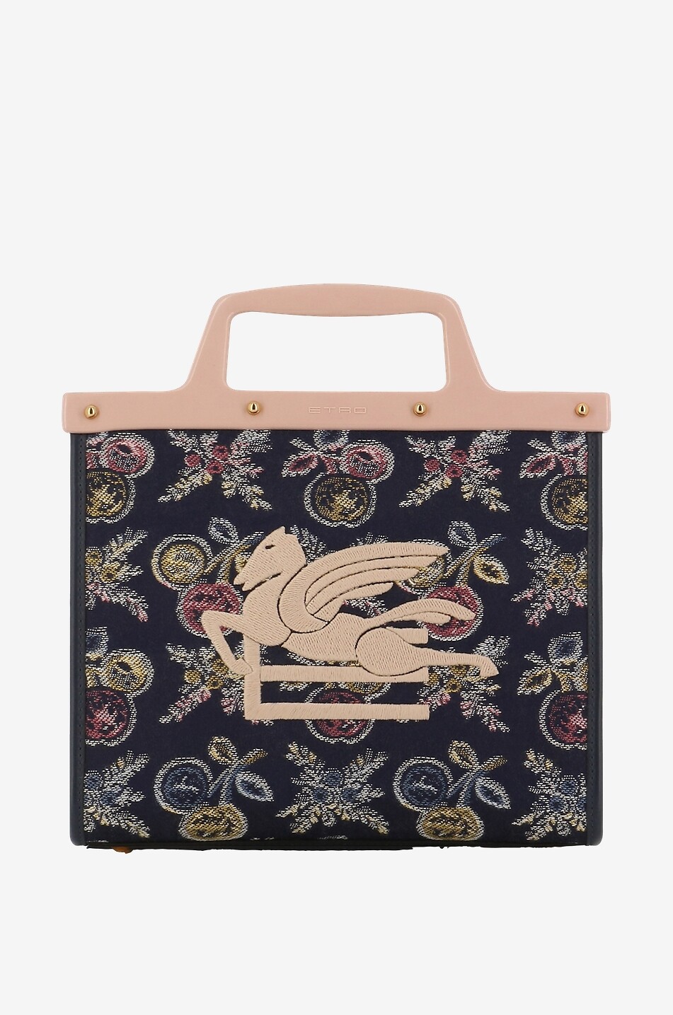 Sac cabas en jacquard et cuir Love Trotter Small