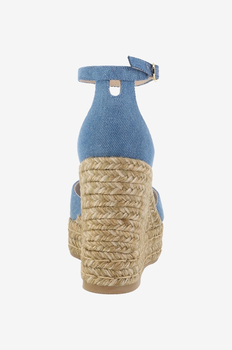 STUART WEITZMAN Nudiscurve 90 denim espadrille spirit wedge sandals Women LIGHT BLUE 4