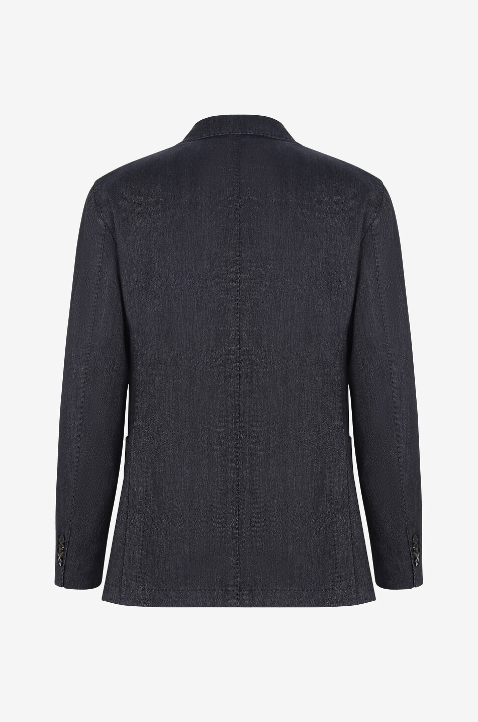 BOGLIOLI Fischgrätenblazer aus Baumwolle und Leinen K. Jacket Herren DUNKELBLAU 2