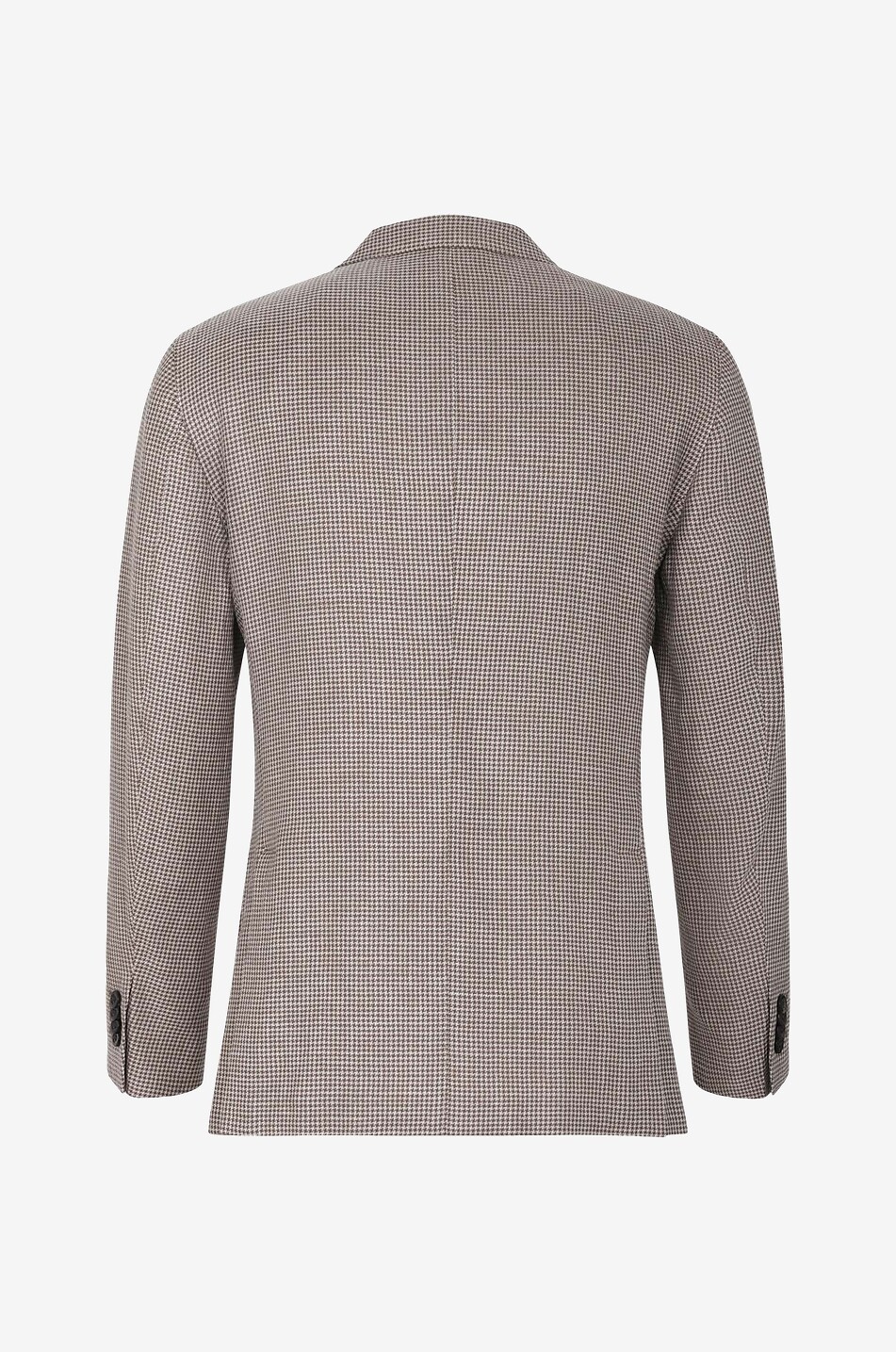 K. Jacket wool and linen houndstooth check blazer