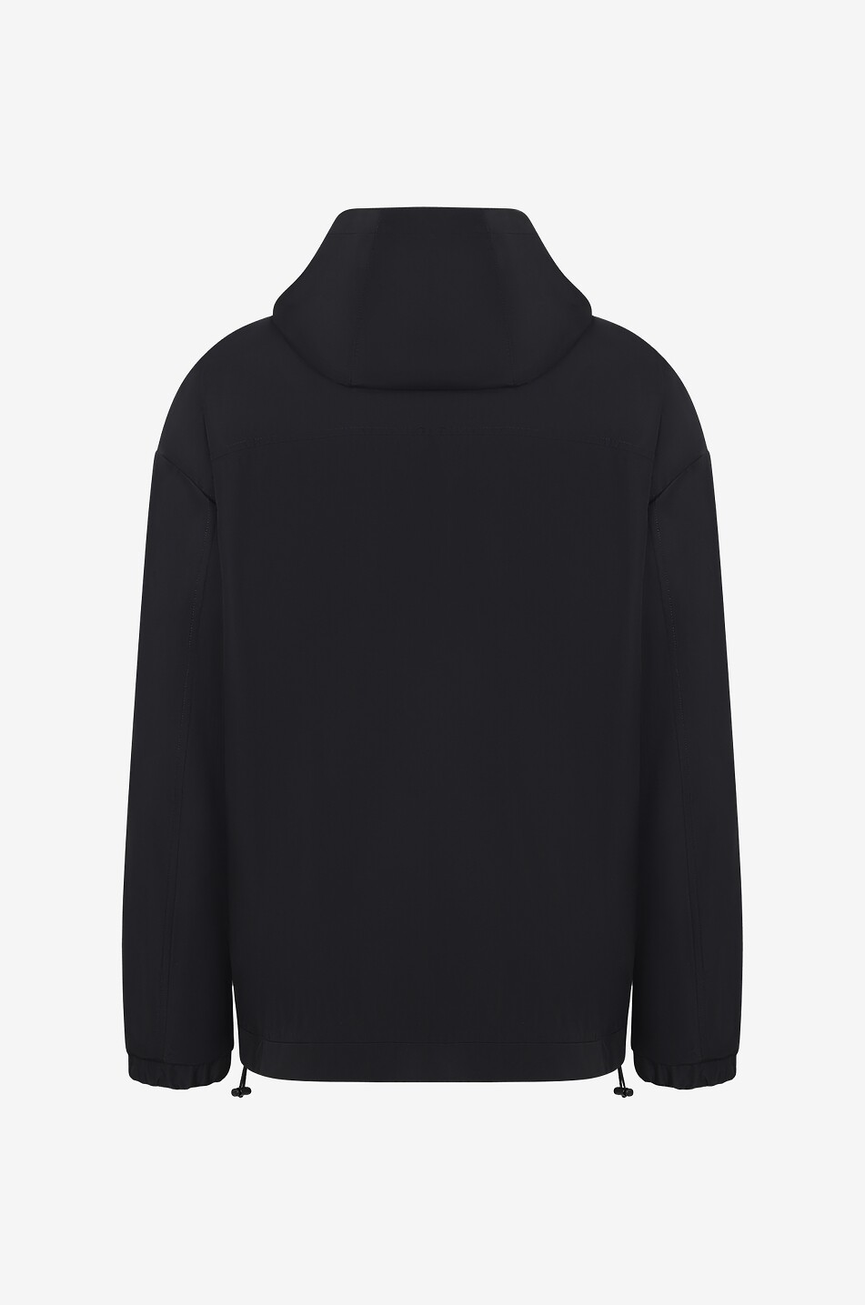 DOLCE & GABBANA Wasserabweisender Windbreaker mit Kapuze Logo Platte Herren SCHWARZ 2