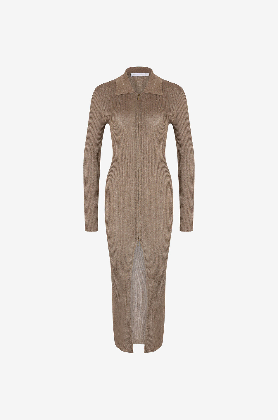 Cardigan long zippé en lurex Maisel