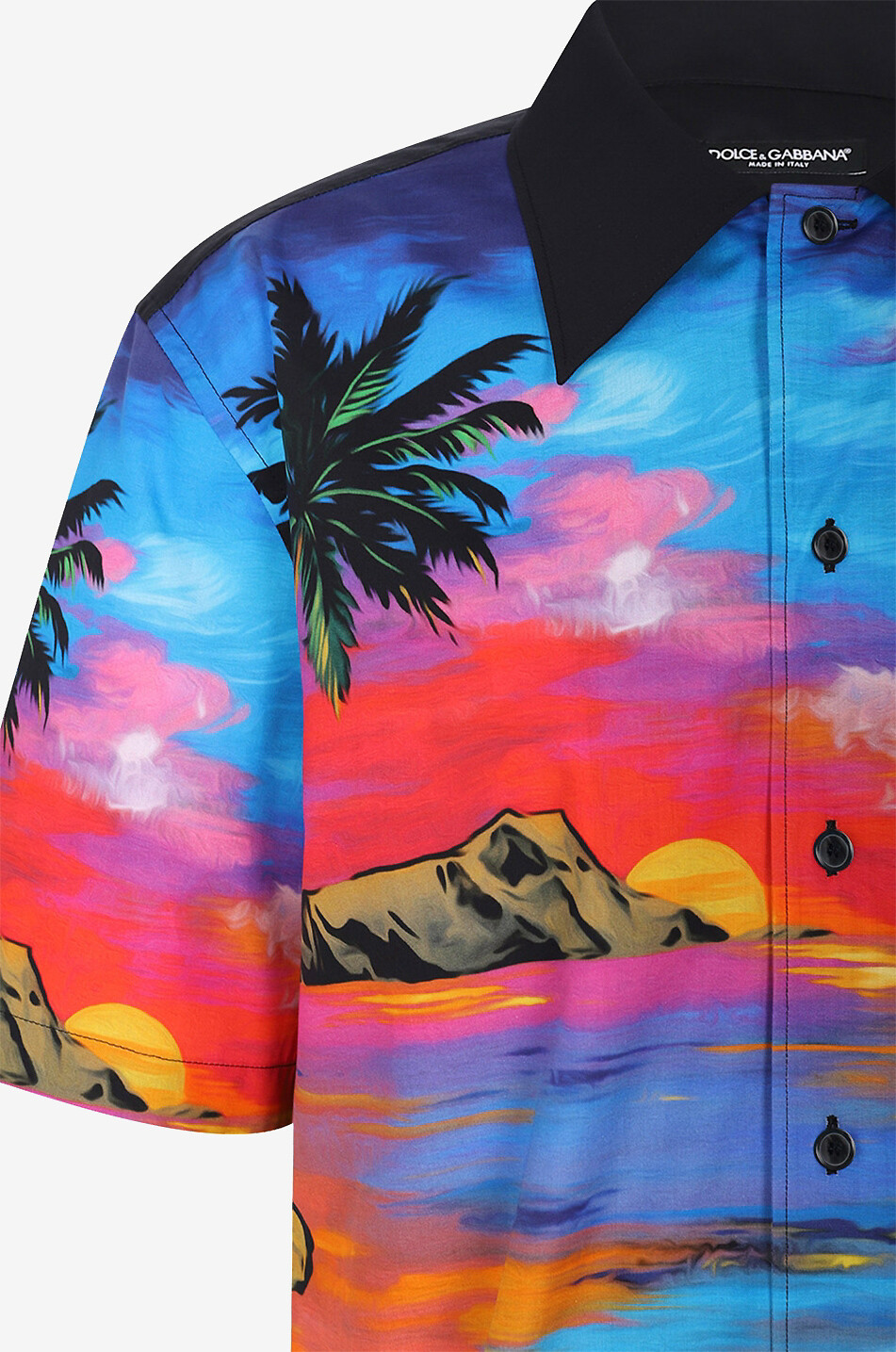 Kurzarm-Hemd aus Popeline Hawaii