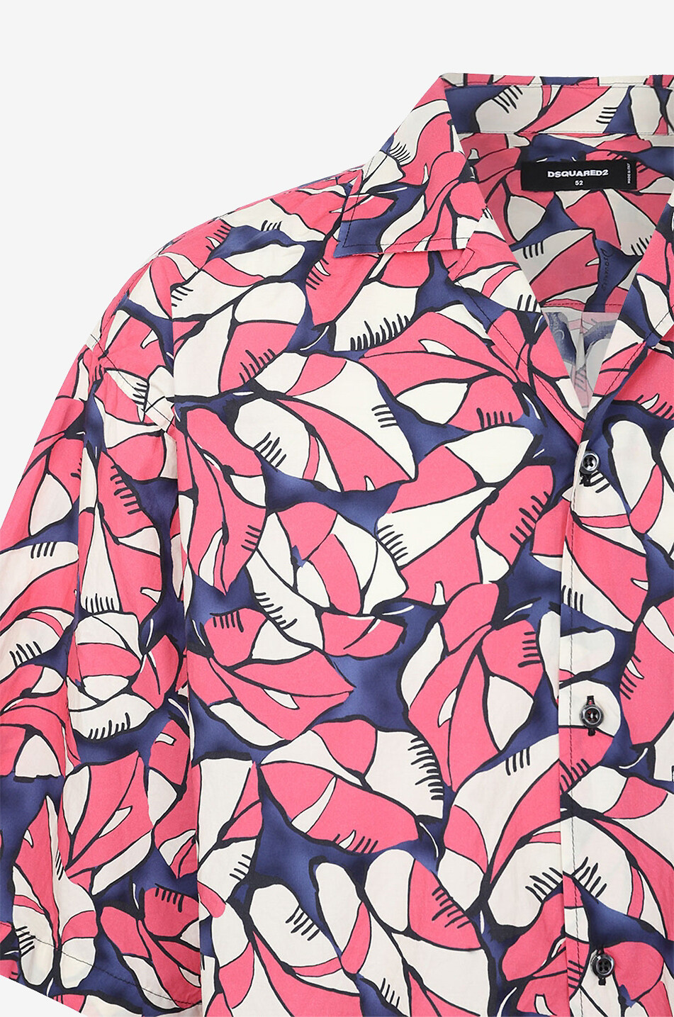 DSQUARED2 Chemise à manches courtes imprimée feuilles Bowling Dropped Homme MULTICOLORE 3