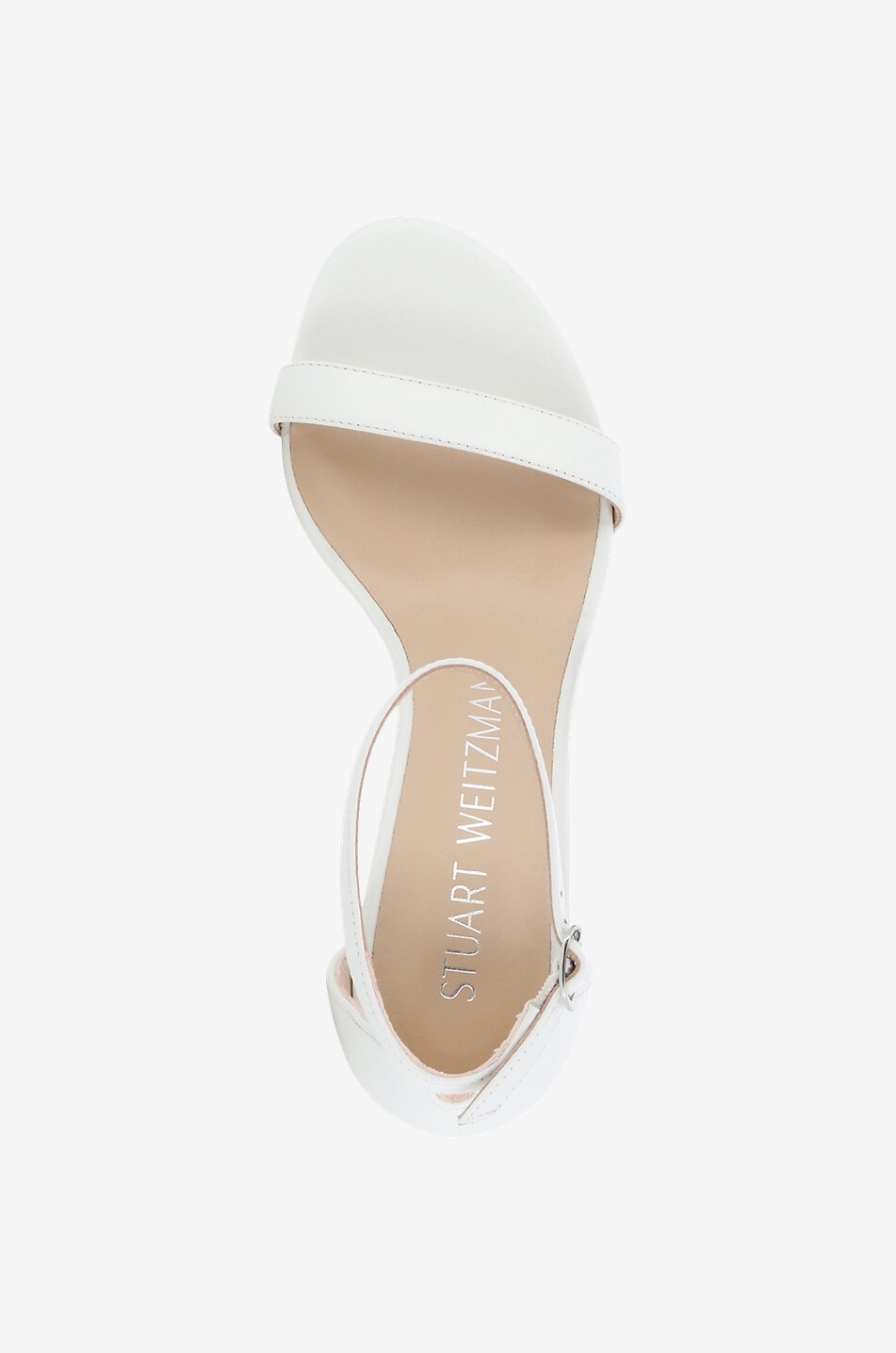 STUART WEITZMAN Kalbsleder-Sandalen mit Blockabsatz Nearlynude 80 Damen WEISS 5