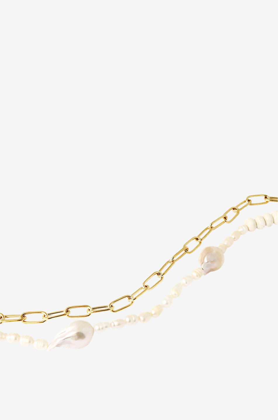 BY ALONA Collier en howlite et perles Caspian Femme BLANC 5