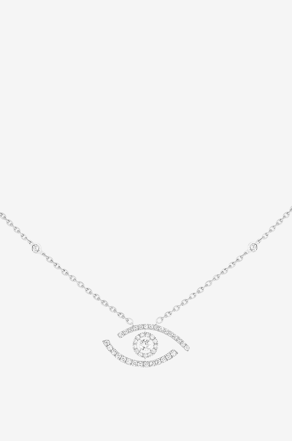 Collier en or blanc et diamants Lucky Eye Pavé