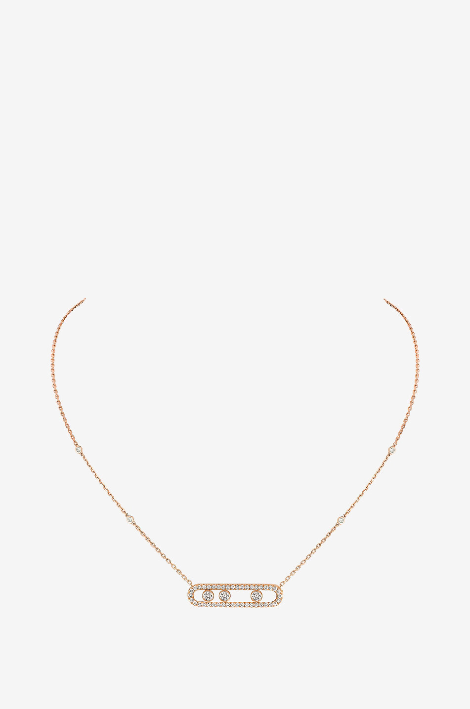 MESSIKA Move Pavé rose gold and diamond necklace Women PINK 2