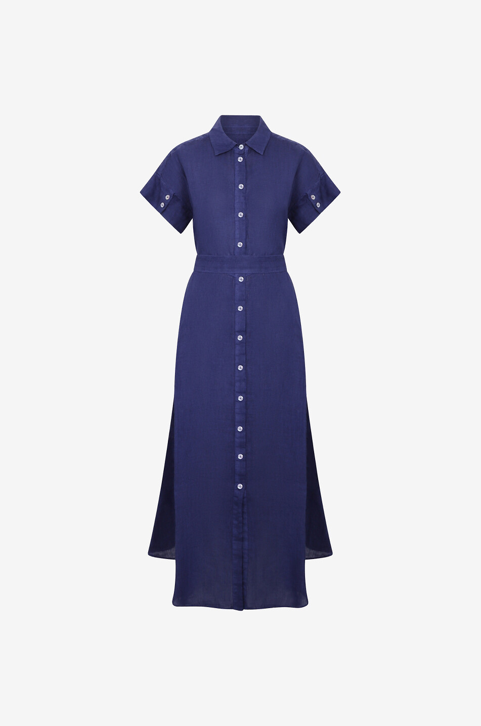 Linen maxi shirt dress