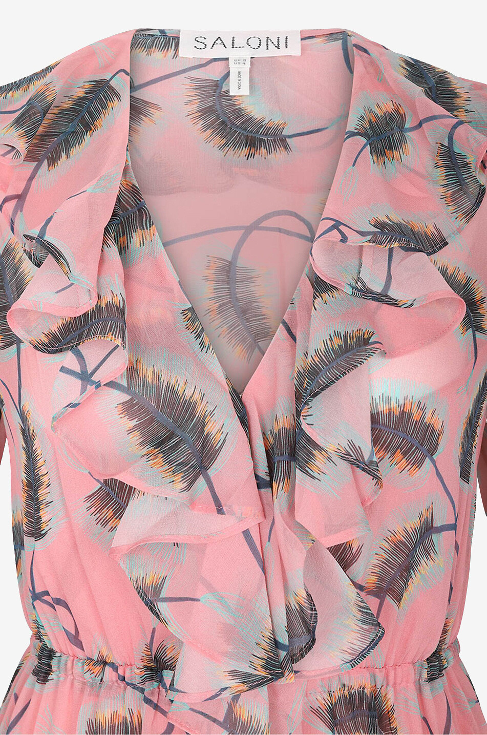 SALONI Robe midi en soie Yara Femme MULTICOLORE 3