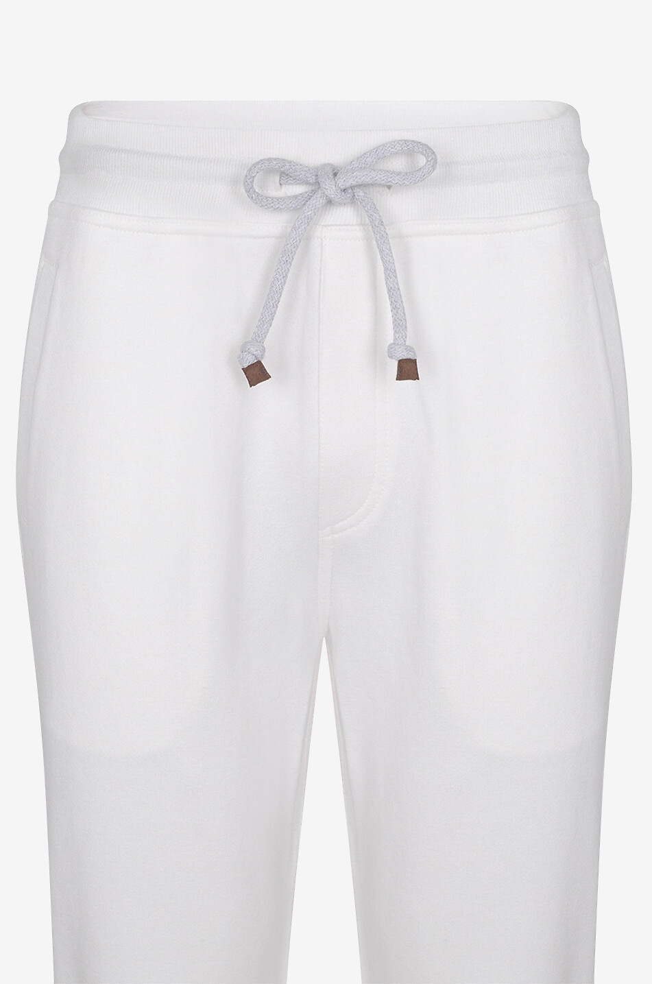 BRUNELLO CUCINELLI Linen and cotton sweat trousers Men EGGSHELL 3