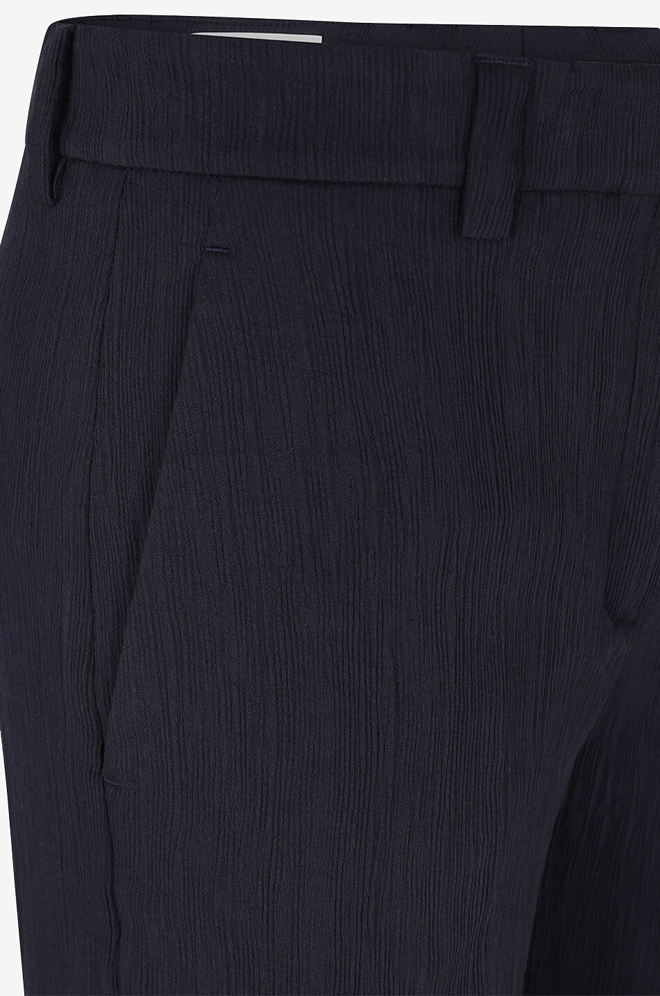 SLOWEAR Pantalon large taille haute en crêpe effet froissé Neera Femme BLEU FONCE 3