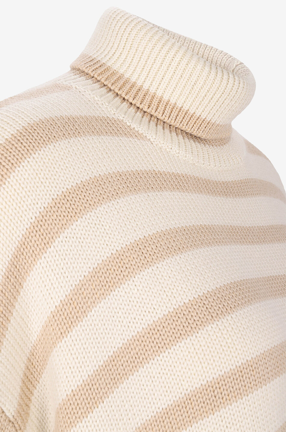 TOTEME Gestreifter Oversize-Rollkragenpullover Signature Damen BEIGE 3