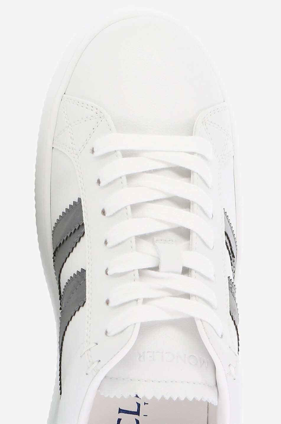 MONCLER Monaco M low-top sneakers in faux leather Women EGGSHELL 5