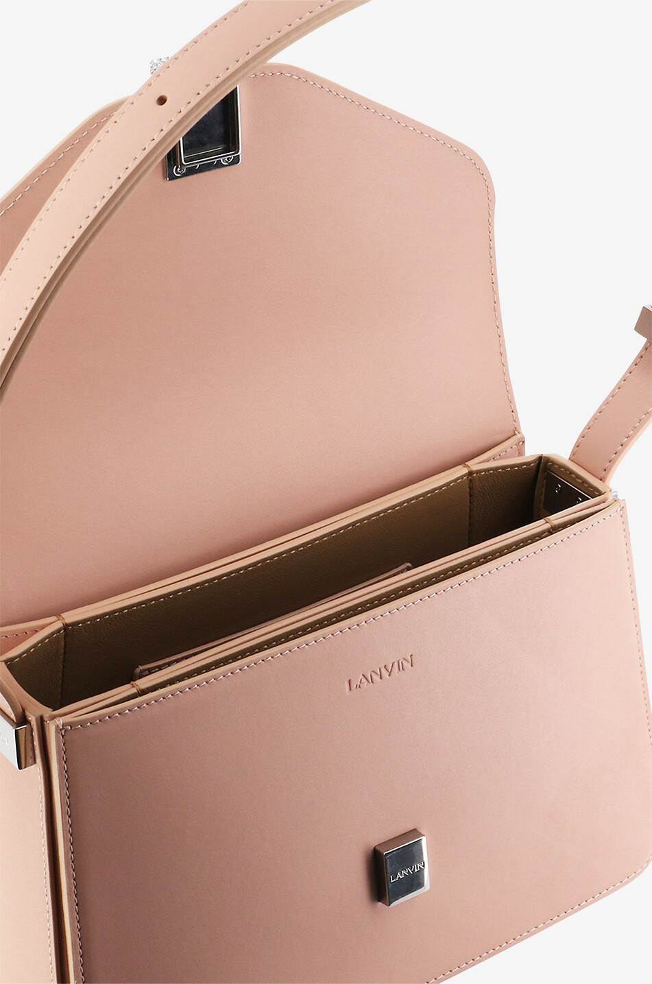 LANVIN Schultertasche aus Glattleder Concerto Small Damen HELLROSA 5