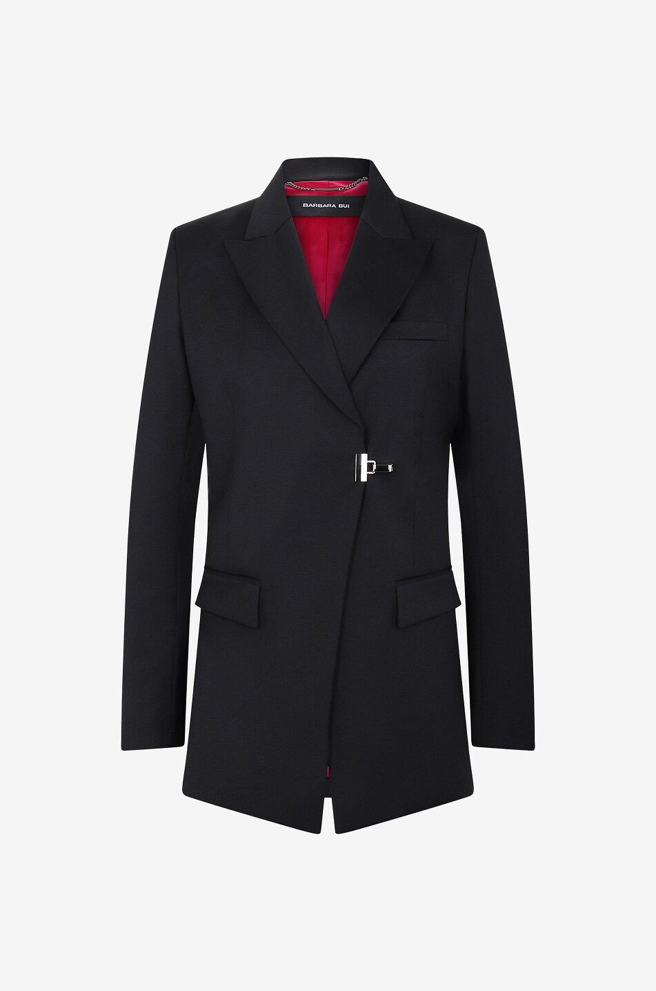 Bijou fastening wool blend gabardine blazer