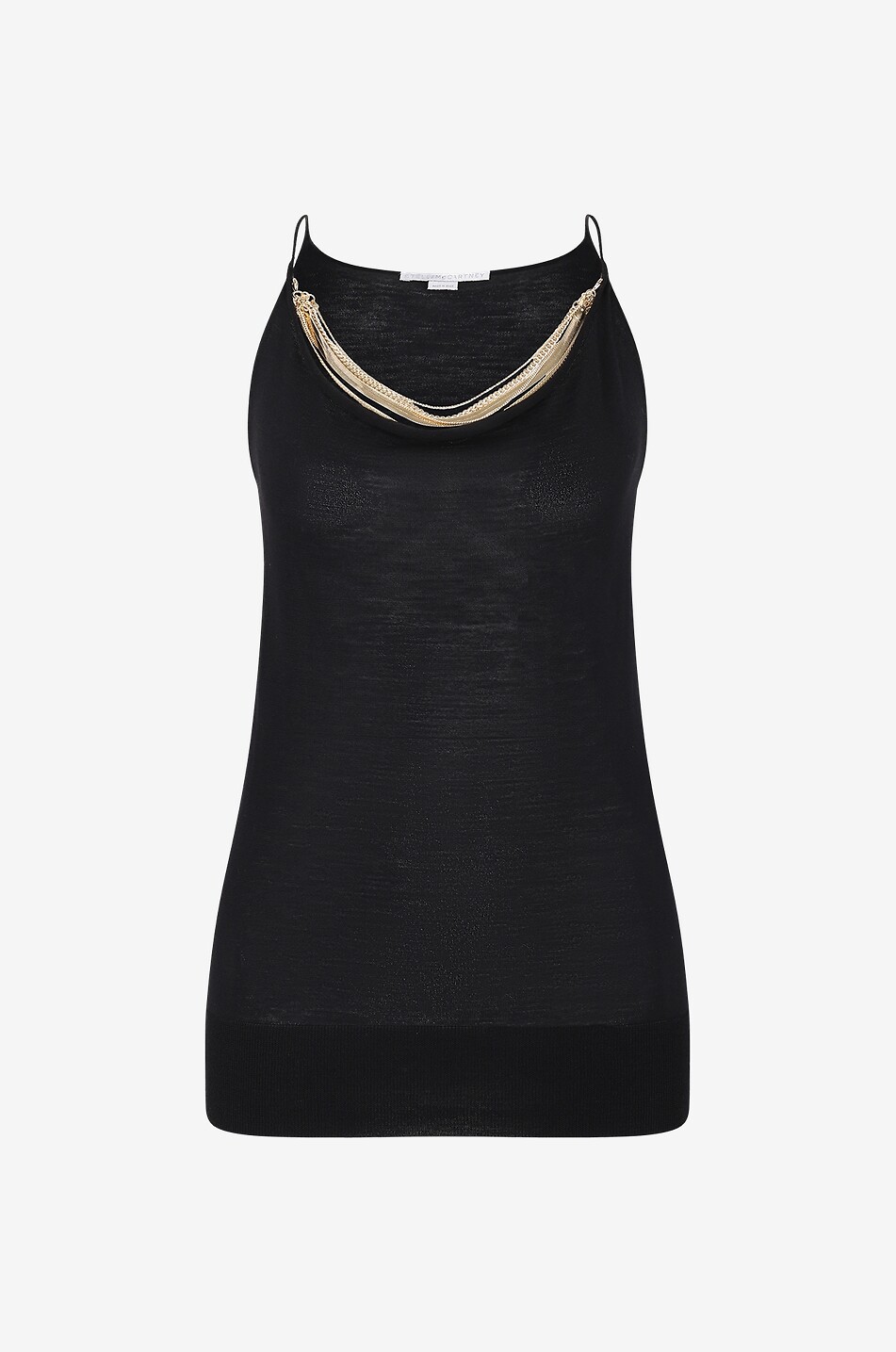 Caraco en laine mérinos détail chaînes