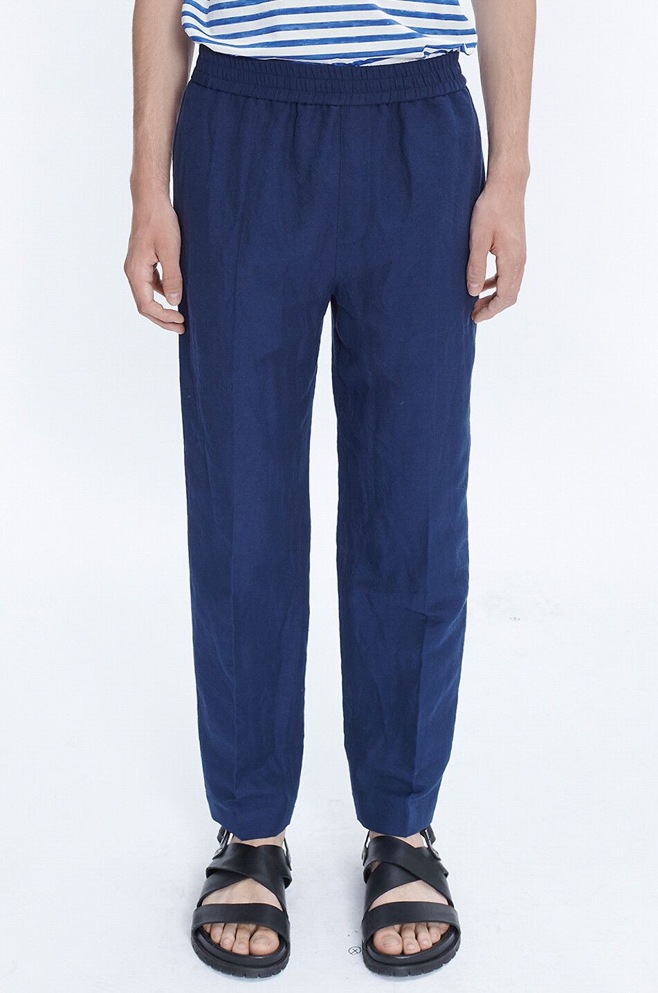 A.P.C. Keilhose aus Leinen und Baumwolle Pieter Herren DUNKELBLAU 2