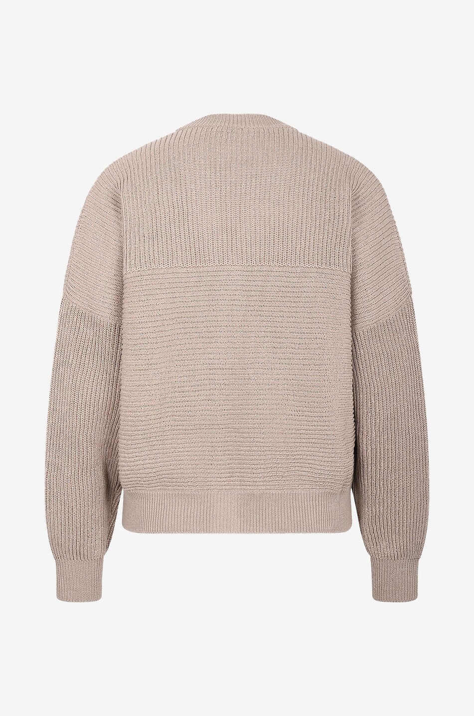 Shiny Stripe boxy rib knit cotton cardigan BRUNELLO CUCINELLI