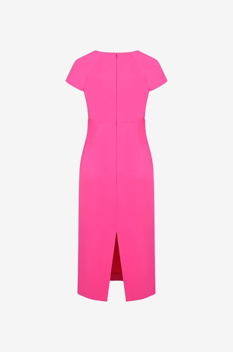 ROLAND MOURET Etuikleid aus Cady mit Cape-Ärmeln Damen ROSA 2