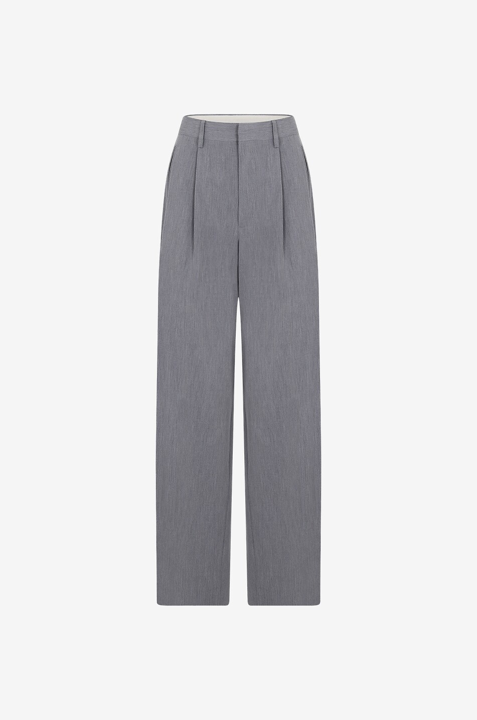 Pantalon à pinces large taille haute déstructuré