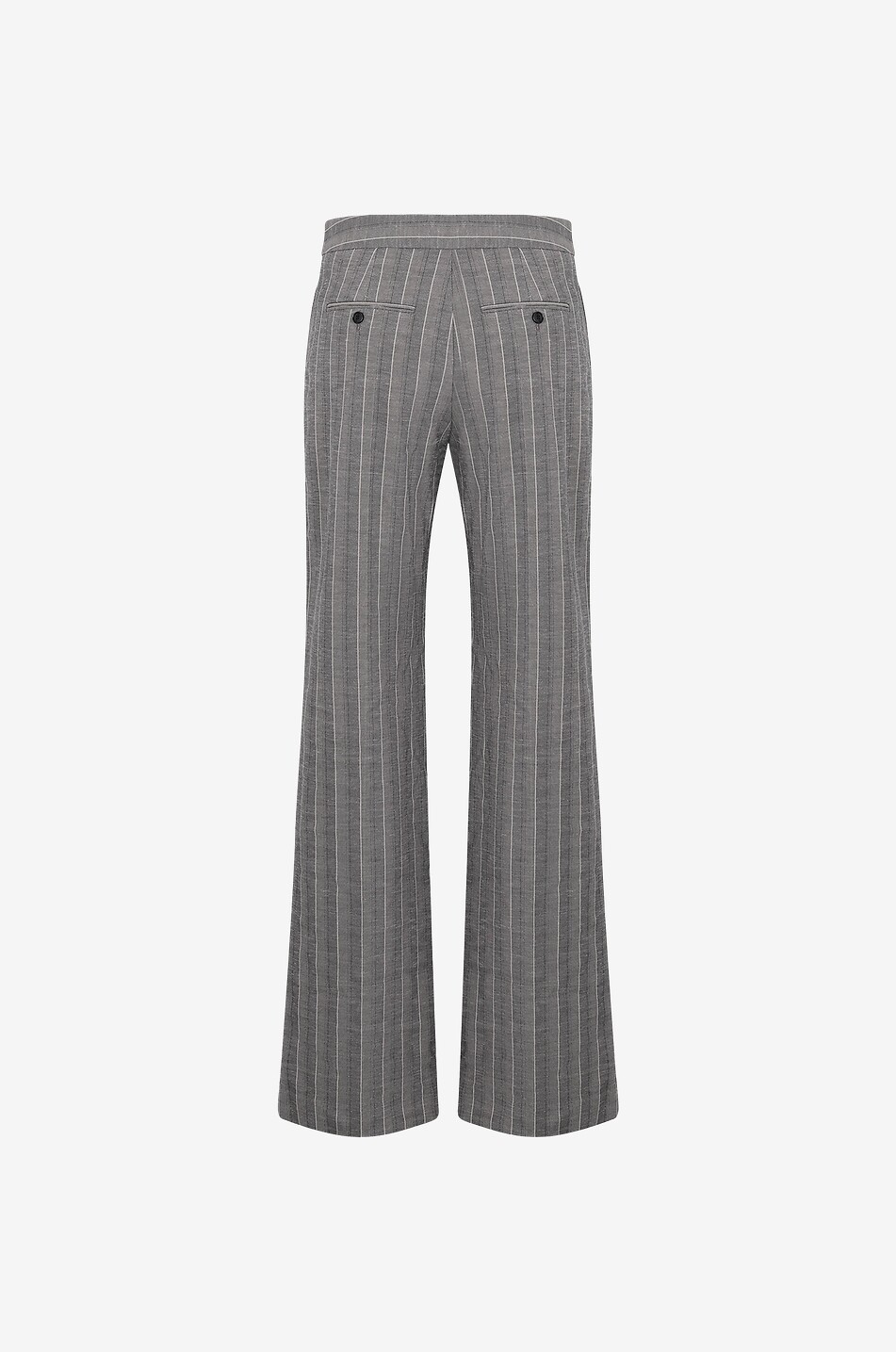 Pantalon évasé milleraie en lin mélangé Scarly