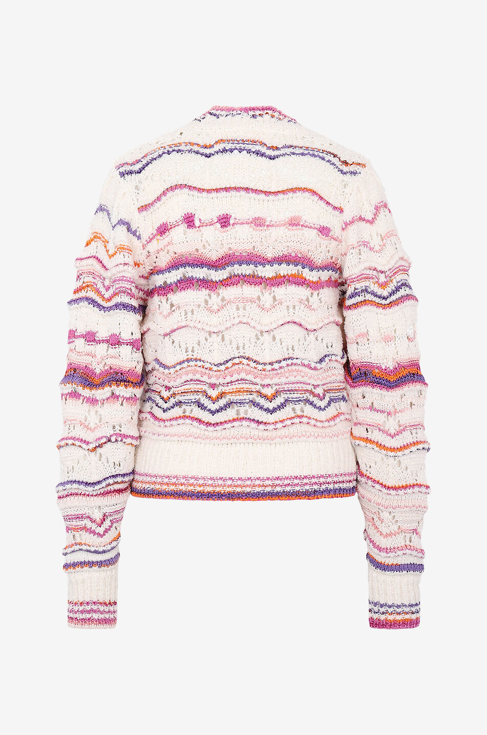 Pull ajouré multicolore en coton Ambre