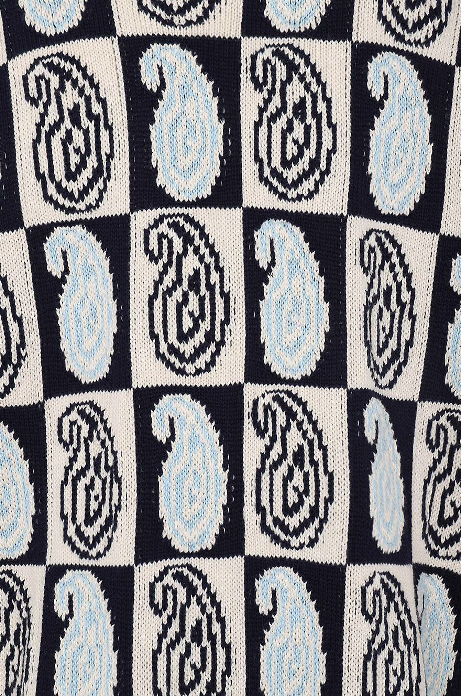 ETRO Pull jacquard en coton damier Paisley Femme MULTICOLORE 3