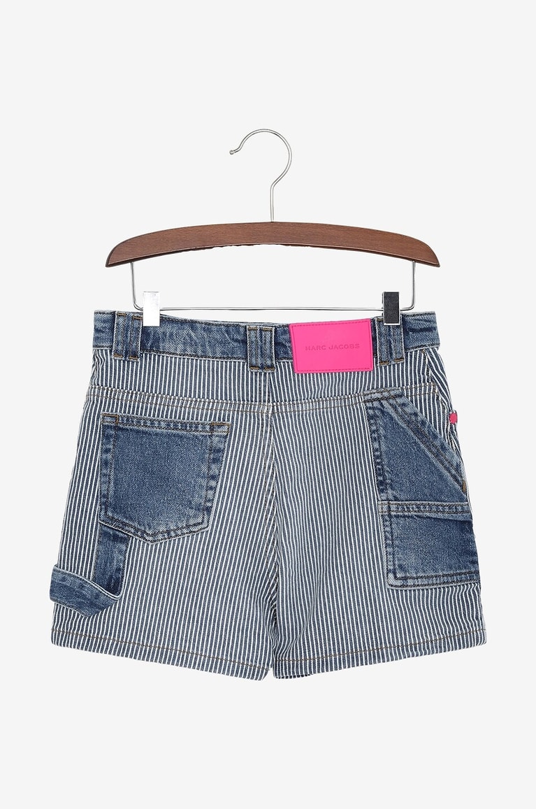 THE MARC JACOBS Striped denim girl's shorts Girl BLUE 2