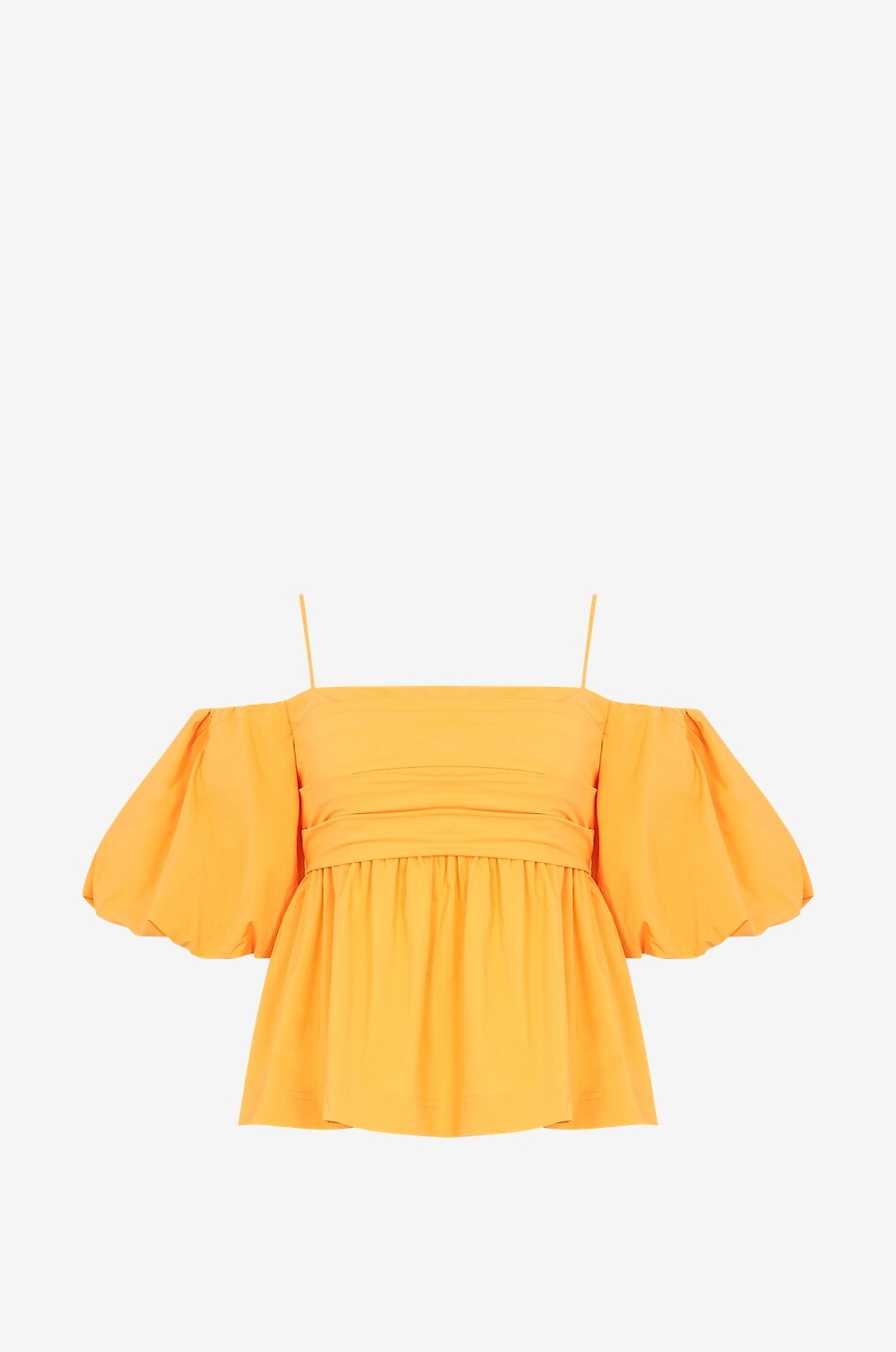 SIMKHAI Tala off-shoulder poplin top Women ORANGE 1