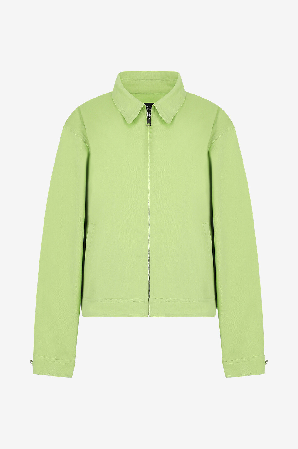Short cotton full-zip jacket