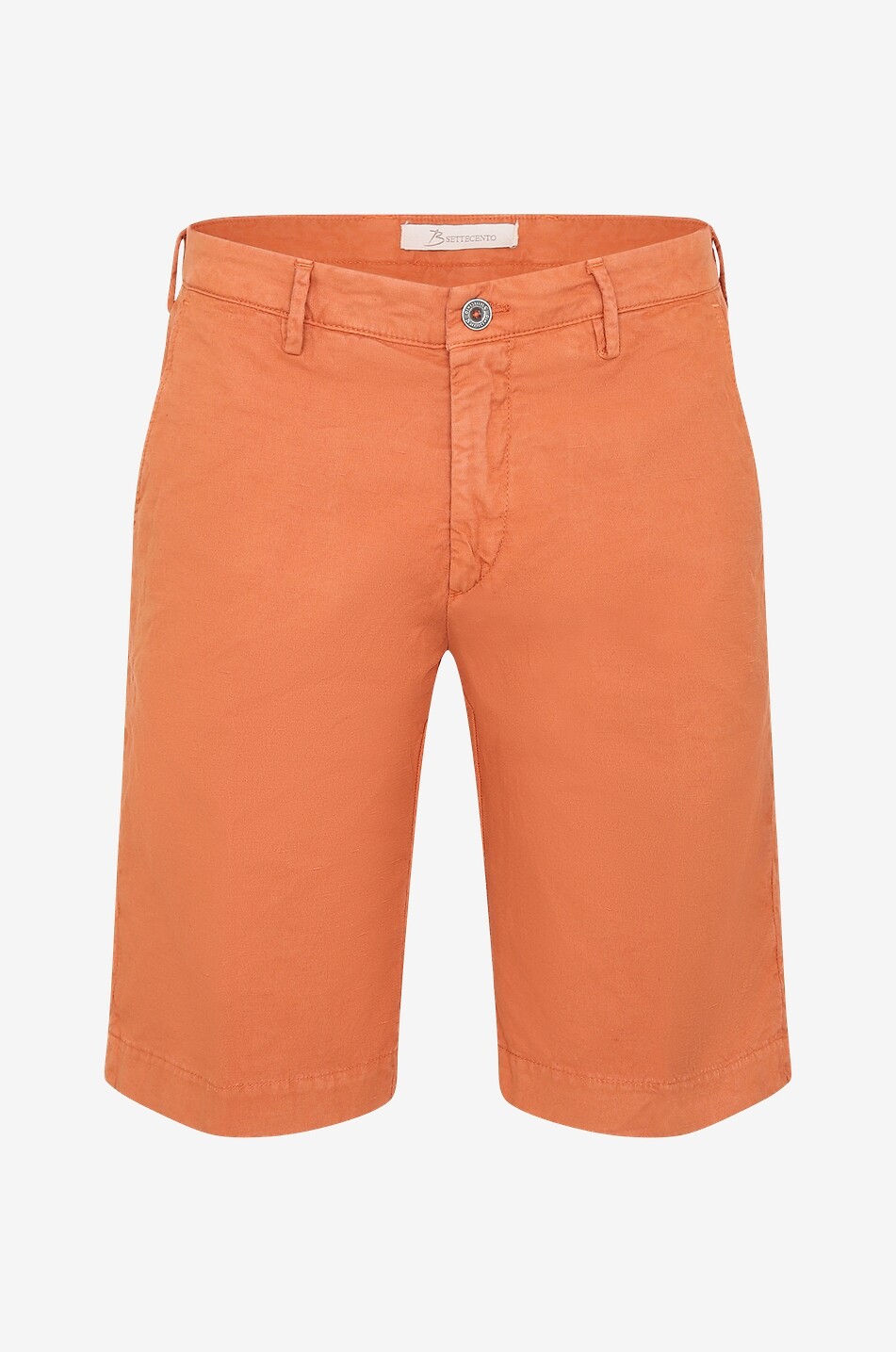Cotton and linen Bermuda shorts