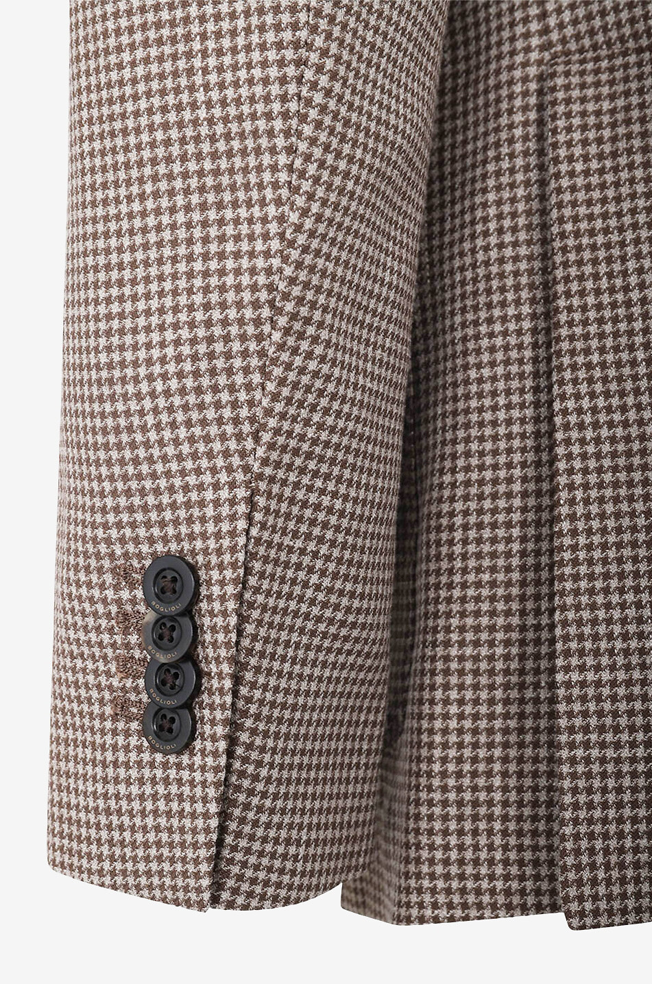 K. Jacket wool and linen houndstooth check blazer